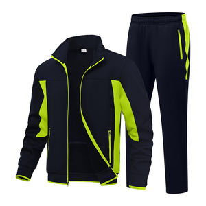 Ensemble de survêtement de sport décontracté pour homme avec logo personnalisé, tissu en polaire, design respirant, tailles plus grandes disponibles - Product Image 1
