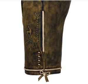 2025 nouveauté Style bavarois hommes haute qualité chèvre daim cuir Lederhosen Slim Fit séchage rapide-Octoberfest - Product Image 4