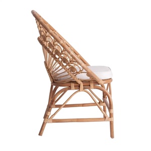 เก้าอี้หวายรูปนกยูง สไตล์วินเทจ สำหรับห้องนั่งเล่น เฟอร์นิเจอร์หวายสำหรับกลางแจ้ง - Product Image 4