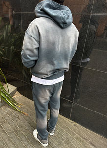 Sudadera con capucha extragrande personalizada al por mayor 2026, de ajuste regular, bordada, de forro polar 100% algodón, con efecto desgastado, estilo urbano, tallas grandes - Product Image 5