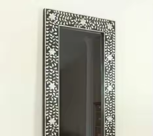 Hand-Crafted Bone and MOP Inlay <b>Wall</b> <b>Mirror</b> Resin-Inlaid Bone Chipset in Multiple Custom Colors for Decorative Purpose - Product Image 1