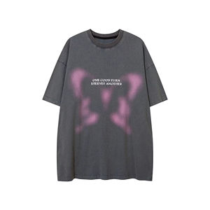 T-shirt en coton 100% respirant de poids lourd noir OEM, fabricant, impression par sublimation personnalisée, t-shirt graphique vintage Y2K, homme, surdimensionné - Product Image 5