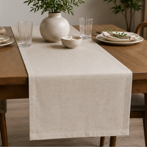 Linen Look Cotton <b>Table</b> <b>Runner</b> Modern Elegant Hotel Restaurant Dining <b>Table</b> Decoration <b>Runner</b> Direct Supplier In Denizli Turkey - Product Image 1