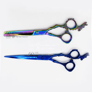 Tijeras de corte de pelo de acero japonés al por mayor con mango de dragón buenos salones tijeras de adelgazamiento de acero inoxidable - Product Image 3