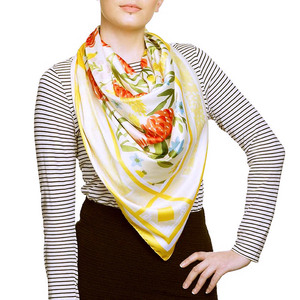 <b>Women's</b> Customized Pure <b>Silk</b> <b>Scarf</b> Unique LURX Design Long Casual Painted Technique for Adults Girls Spring Wholesale Gift - Product Image 4