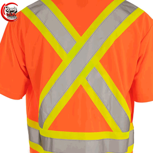 T-shirt de golf à manches courtes personnalisé pour hommes Polyester respirant Nouveau style à la mode Caractéristiques de sécurité réfléchissantes Logo personnalisé Support - Product Image 4