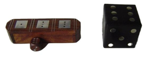 Jeu de dominos en laine écologique moderne, design artisanal, dominos gravés à la main, jeu de société d'intérieur, finition de qualité supérieure - Product Image 2