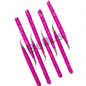 Pince à épiler ergonomique à paillettes avec logo personnalisé pour le volume et l'isolation Outil indispensable pour l'artiste des cils de qualité professionnelle - Product Image 2