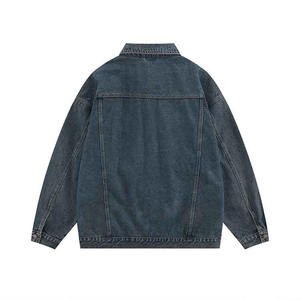 Veste en jean décontractée personnalisée pour hommes grandes tailles, style camionneur, 100% coton, vente en gros usine - Product Image 3