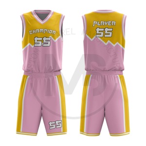 Custom Men's Basketball Uniform Set Breathable Quick-Dry Reversible Jersey and Shorts Printed for Team Sports Competition Wear - Product Image 3