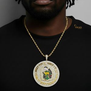 Brillante 10K oro sólido laboratorio cultivado diamante Gotta HavIt entretenimiento colgante Iced Out Hip Hop Collar personalizado joyería a granel - Product Image 6