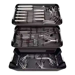L'ensemble d'instruments orthopédiques en acier inoxydable pour la chirurgie lombaire comprend un étui de stérilisation manuelle de la source d'alimentation - Product Image 2