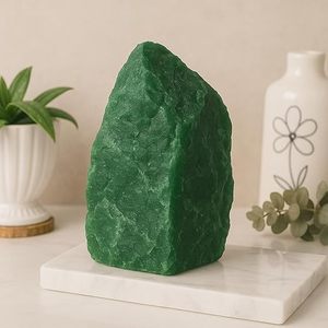 หินหยาบหยกสีเขียวธรรมชาติขนาดใหญ่สำหรับการสร้างสมดุลของจักระฮวงจุ้ยความเจริญรุ่งเรืองและการตกแต่งสมาธิ - Product Image 1