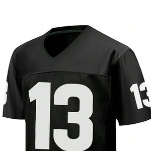 Custom Made Luxury Streetwear Oversized <b>V</b> <b>Neck</b> Soccer Cropped Boxy Cropped <b>T</b> <b>Shirt</b> Mesh Football Jersey for <b>Men</b> - Product Image 6