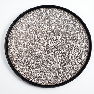 Placa de cargador de resina de hoja de oro antiguo, patrones de hojas metálicas incrustadas, diseño Art Deco, forma de flor para Premium Festive - Product Image 4