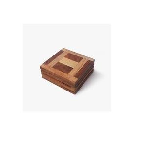 Set of 4 Best Quality Handmade Wooden Coasters Square Resin Design <b>Coffee</b> Mat & <b>Pads</b> Exquisite Wooden Coasters for Your Home - Product Image 1
