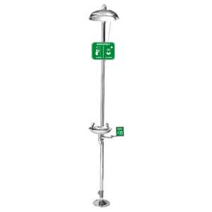 Estación Combinada de Ducha de Emergencia y <span class=keywords><strong>Lavaojos</strong></span> con Señalización para Seguridad en el Lugar de Trabajo - Product Image 3