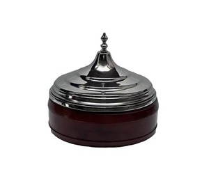 Cacerola de alta calidad hecha a mano con olla caliente de vidrio negro y tapas Diseño de lujo al mejor precio para servir comida de Ramadán - Product Image 1
