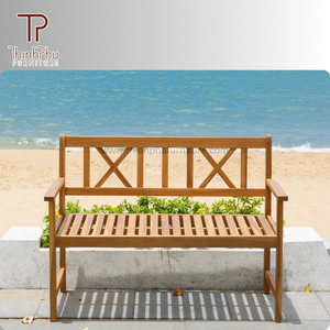 Banco Moderno de Madera Maciza de Acacia para Exteriores, Muebles de Vietnam para Patio, Parque, Centro Comercial, Hotel - Thinh Phu Furniture - Product Image 1