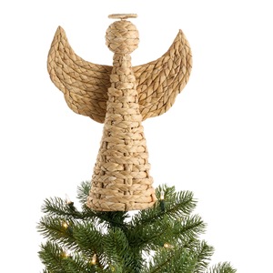Décoration de Noël en jacinthe naturelle, figurine d'ange, écologique, en osier, ornement de vacances, sculpture, fournisseur vietnamien, OEM ODM - Product Image 1