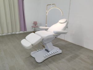 Estética reclinable 3/4 Motor negro eléctrico tatuaje médico Spa silla para examen cosmético belleza Facial cama mesa de masaje - Product Image 6