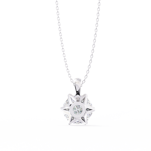 Pendentif en or 18 carats pour femme avec un magnifique diamant cultivé en laboratoire, pendentifs et breloques en diamant - Product Image 5