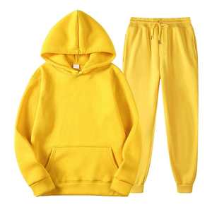 โลโก้ที่กําหนดเองเปล่า Jogger ชุดเสื้อกันหนาวหมวกธรรมดาแฟชั่นใหม่คู่กีฬาวอร์ม Sweatsuit ผู้ชาย 2 ชิ้นชุดสูทเหงื่อชุด - Product Image 3