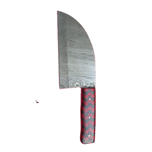 Cuchillo de Cocina Hecho a Mano en Serbia, de Acero de Damasco, Cuchillo de Carnicero Profesional para Chef, con Funda de Cuero, Ecológico - Product Image 1