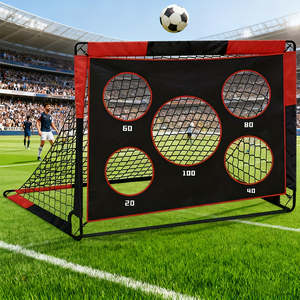 Red de Entrenamiento 2 en 1 Desmontable de Tela Oxford, Mini Portería de Fútbol Plegable con Múltiples Orificios para Práctica de Fútbol - Product Image 1