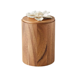 Tarro de madera de calidad superior Masala Dabba Tarro de especias de forma redonda de diseño maravilloso del fabricante en la India - Product Image 3