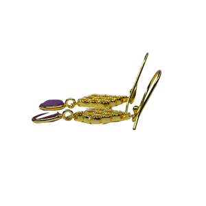 Everyday Wear 925 Sterling Silver Gold Plated Jewelry <b>Tourmaline</b> Gemstone Women Wear Leaf <b>Earring</b> - Product Image 5