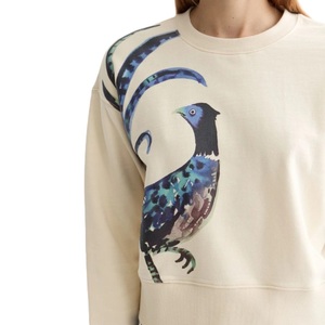 Sudadera Holgada Informal para Mujer, Otoño Invierno, Alta Calidad, 100% Algodón, Cuello con Forro de Felpa, Estilo Urbano, Estampado Animal - Product Image 3