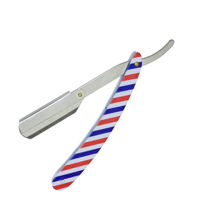 Single-Blade Edge Stainless Steel Straight Razor for Salon Use Custom Color Sharp Metal Handle <b>Left</b>-<b>handed</b> <b>Scissors</b> for Hair - Product Image 1