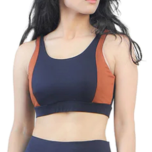Soutien-gorge de sport personnalisé avec logo, bretelles en Y élégantes, rembourré, maintien moyen, élastique, respirant, antibactérien, sans coutures - Product Image 2