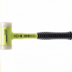 Martillo de superficie suave Supercraft con mango de nylon blanco sin astillas HALDER, 305 mm de longitud, 40 mm de diámetro de cabeza, tubo de acero duro, blanco - Product Image 3