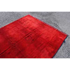 6.6x9.7 ft Vintage Turkish Rug, Large Rug, <b>Red</b> <b>Wool</b> Rug - Product Image 5