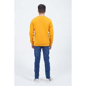 ELOY Men's Crew Neck Long Sleeves Sweatshirt Autumn Anti-Wrinkle Anti-Shrink XS Size Screen <b>Printed</b> Hoodie with Solid Pattern - Product Image 3