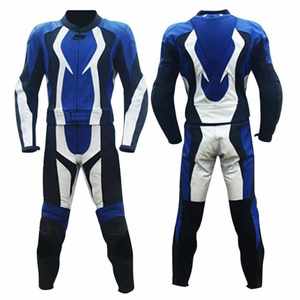 Traje de motocicleta de carreras anticaída para hombre de alta calidad de cuero de invierno de una pieza con función a prueba de viento - Product Image 5