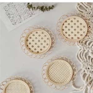 ที่รองแก้วหวายถ้วยชาแบบคลาสสิกที่รองแก้วเครื่องครัวแผ่นรองจานหวายสำหรับร้านอาหารในบ้าน - Product Image 6