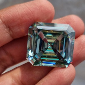 20 CTS Blue Ascher Moissanite Diamant Bijoux personnalisés Moissanite en vrac Idéal pour les bijoux autres boucles d'oreilles - Product Image 2