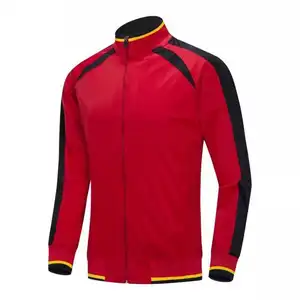 足球训练球衣运动服足球热身运动服足球训练球衣夹克套装上衣和裤子2024