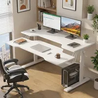 Escritorio Gaming de Fibra de Carbono OEM, Altura Ajustable, Elevación Eléctrica, Estación de Trabajo para Computadora, Muebles de Oficina en Casa de Lujo Ligero para el Hogar
