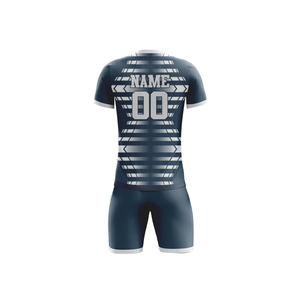 Conjunto de Camiseta de Fútbol para Hombre, Manga Corta, Cuello Redondo, Estampado Geométrico Sublimado, Poliéster que Absorbe la Humedad, Ropa Deportiva para Adultos - Product Image 4