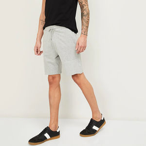 Vêtements de sport OEM shorts d'été pour la course à pied et la gym shorts de survêtement unisexes en molleton noir personnalisés en éponge shorts de survêtement pour hommes - Product Image 3