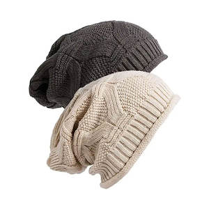 Gorro de punto para mujer, gorro cálido suave y acogedor con puño plegable, diseño de moda, gorro de punto holgado, Unisex - Product Image 4