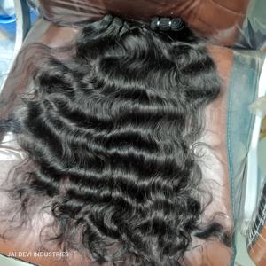 Extensions de cheveux Remy indiennes les plus vendues Super Double dessiné Style de vague d'eau en vrac trames droites douces haut de génie de donneur unique - Product Image 3