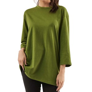 T-shirt pour femmes Meilleur design Nouveau style T-shirt à manches courtes Casual Women 100% Long Staple Cotton Short Sleeve T-Shirts for Women - Product Image 1