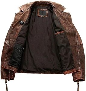 Chaleco de Cuero para Motociclista, Estilo Vintage, Marca Negan, de Cuero Vacuno Marrón, sin Mangas - Product Image 6