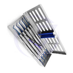 Juego de 7 Instrumentos de Implante Dental con Recubrimiento de Titanio, Elevador de Raíz Luxante con Manual, Incluye Bandeja de Casete - Product Image 6