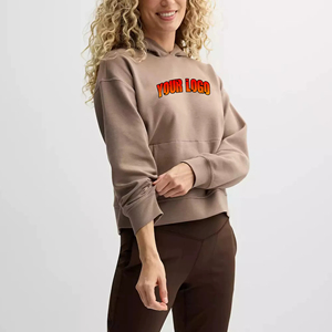 Sweat-shirts à capuche surdimensionnés en molleton pour femmes, entièrement personnalisés, imprimés, hiver, 100% coton, respirants, grande taille, streetwear pour adultes - Product Image 3